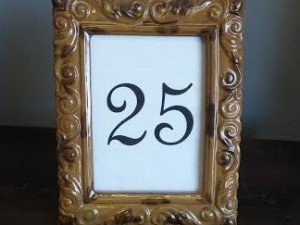 Table Number Frames